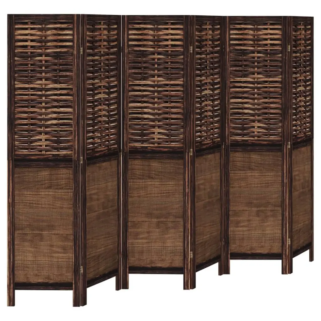 6 Panel Room Divider Folding Screen Privacy Partition Indoor Brown