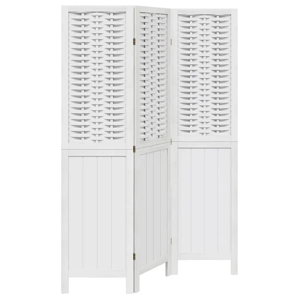 Room Divider Folding Privacy Screen 3 Panels White Indoor Partition