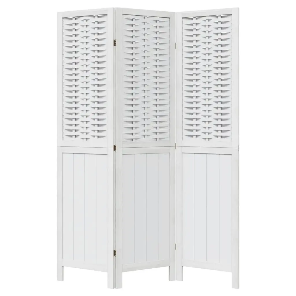 Room Divider Folding Privacy Screen 3 Panels White Indoor Partition