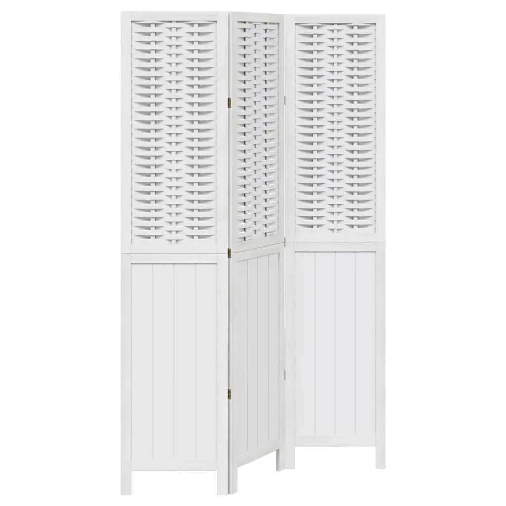 Folding Privacy Screen Indoor Partition White 3 Panel Room Divider for Bedroom