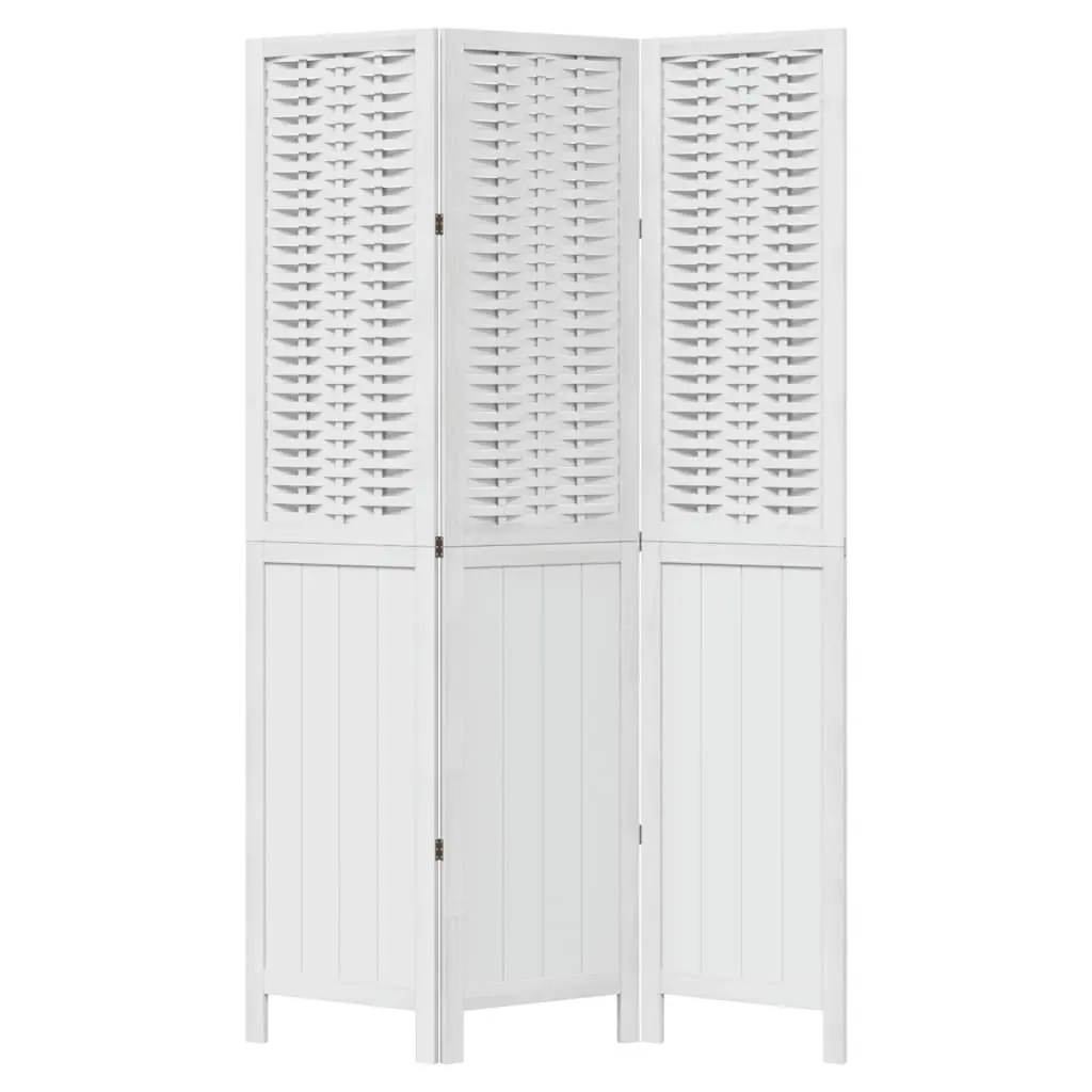 Folding Privacy Screen Indoor Partition White 3 Panel Room Divider for Bedroom