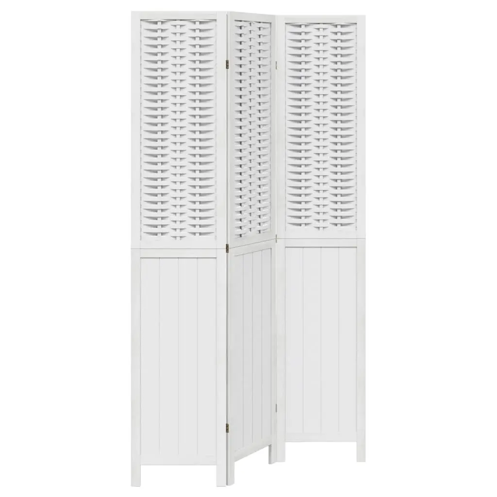 Room Divider Folding Privacy Screen 3 Panels White Indoor Partition