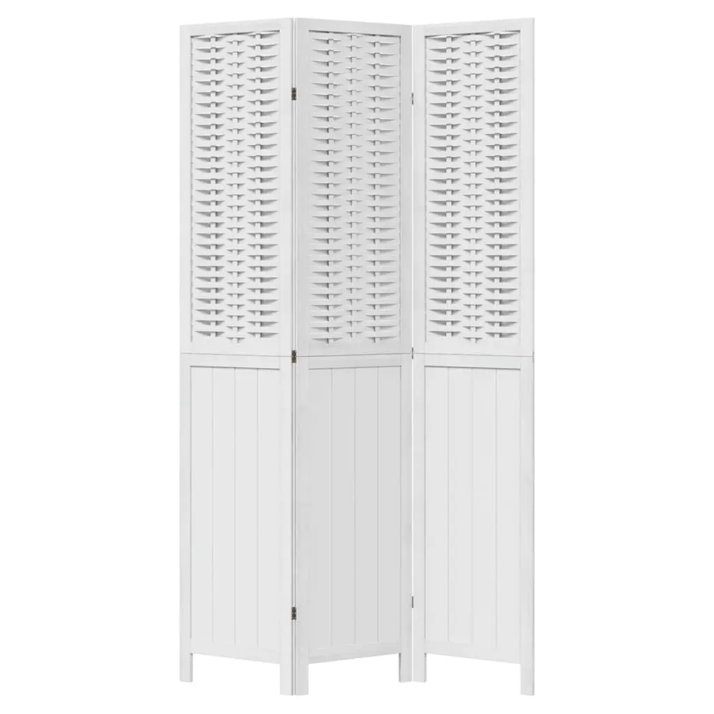 Room Divider Folding Privacy Screen 3 Panels White Indoor Partition