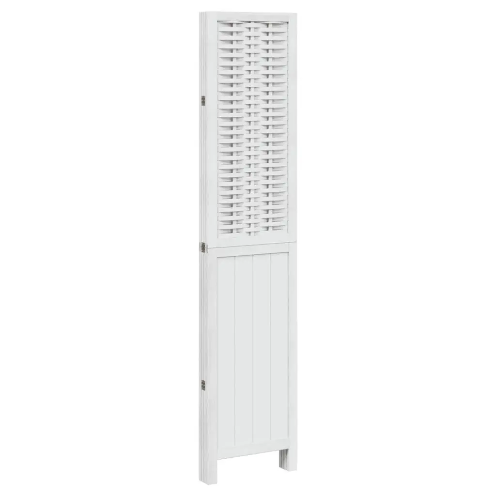 Room Divider Privacy Screen 4 Panels White Folding Indoor Partition