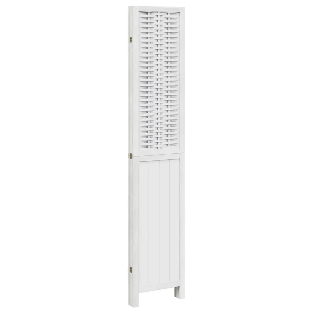 Room Divider Privacy Screen 4 Panels White Folding Indoor Decorative