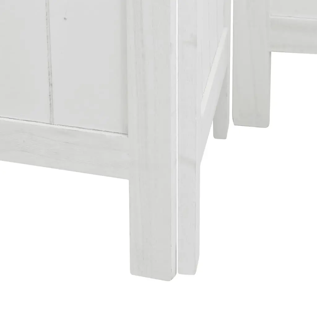 Room Divider 5 Panels Folding Privacy Screen Indoor Decorative White