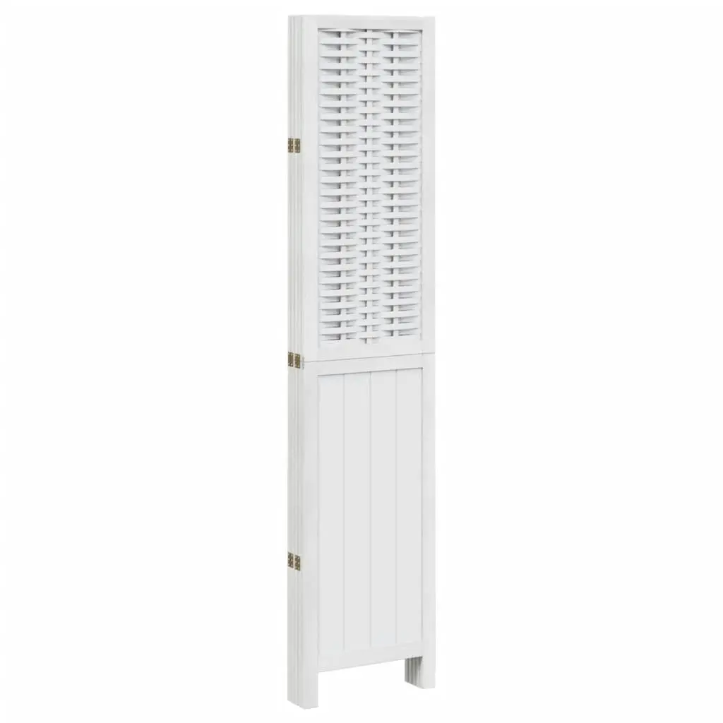 Room Divider Folding Privacy Screen 5 Panels White Indoor Bedroom