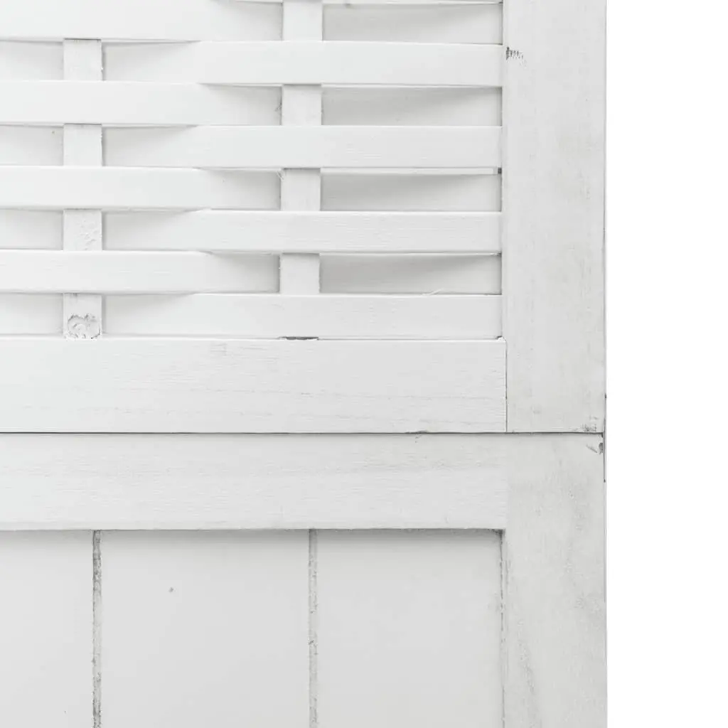 Room Divider Folding Privacy Screen 6 Panels White Indoor Partition
