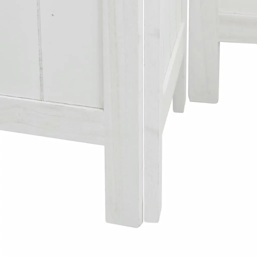 Room Divider Folding Privacy Screen 6 Panels White Indoor Partition