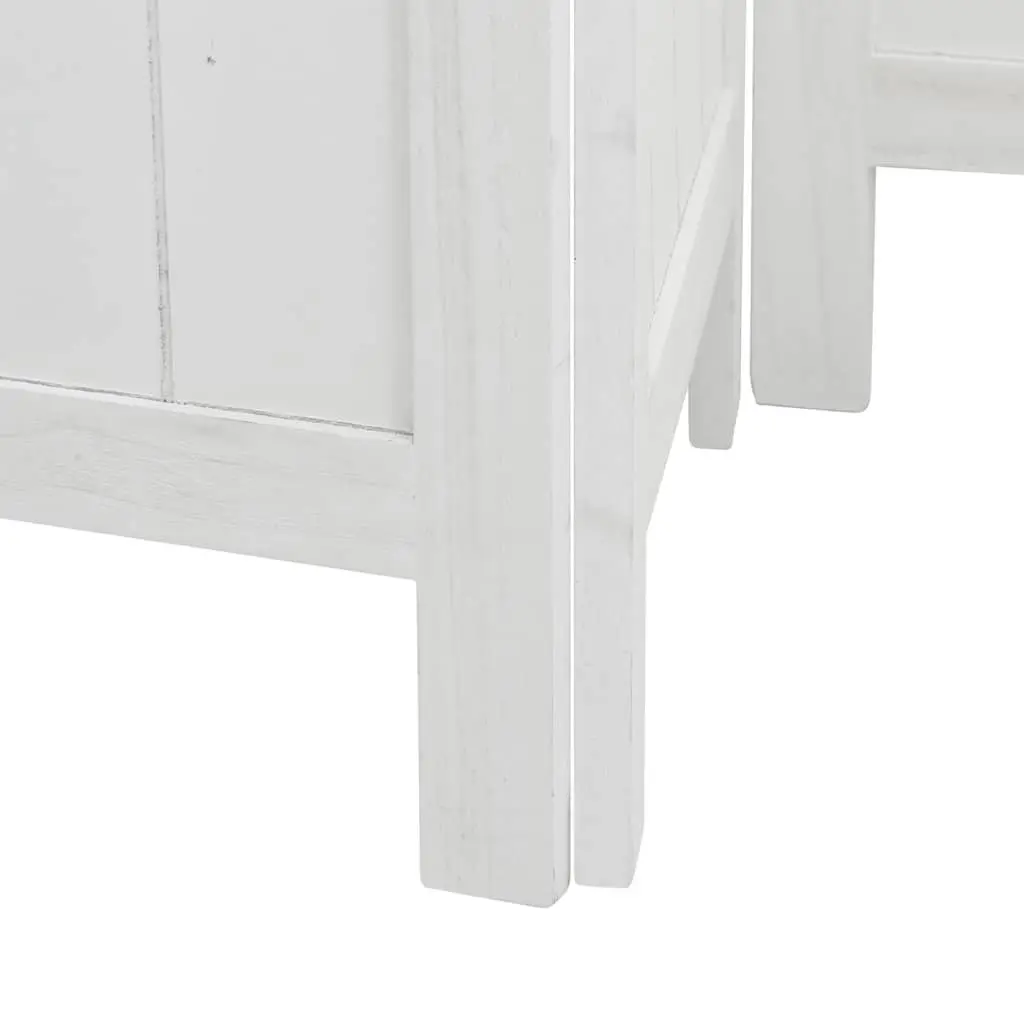 Room Divider 6 Panels Folding Privacy Screen Indoor Partition White