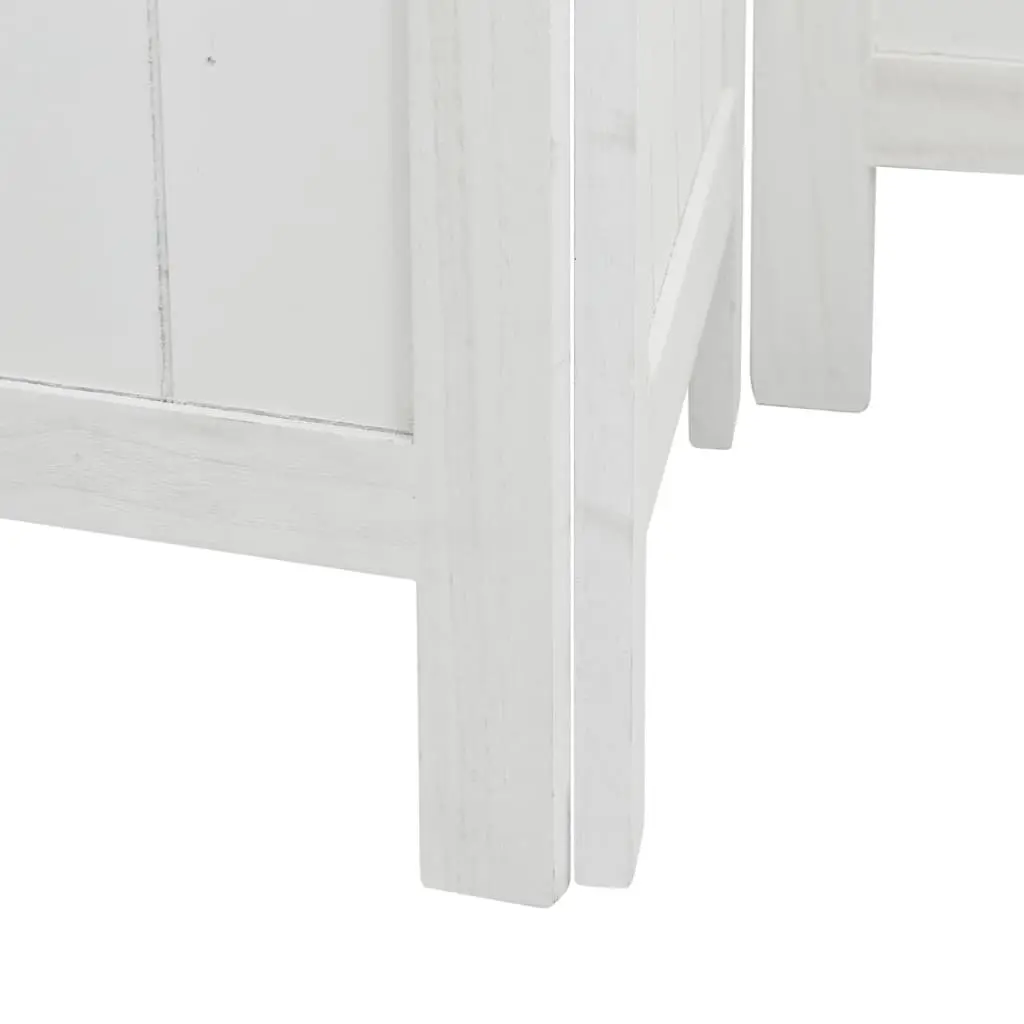 6-Panel Folding Room Divider in White