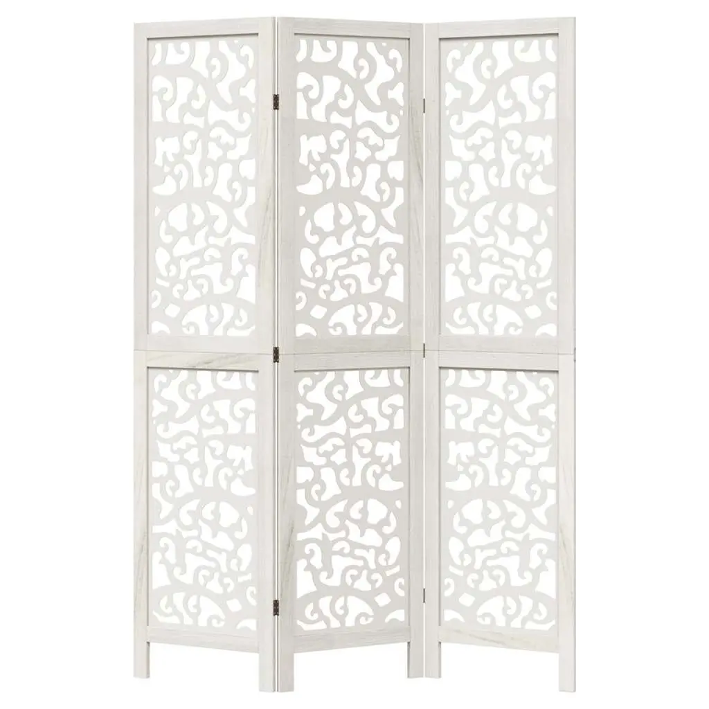 Room Divider Privacy Screen 3 Panels White Folding Indoor Partition