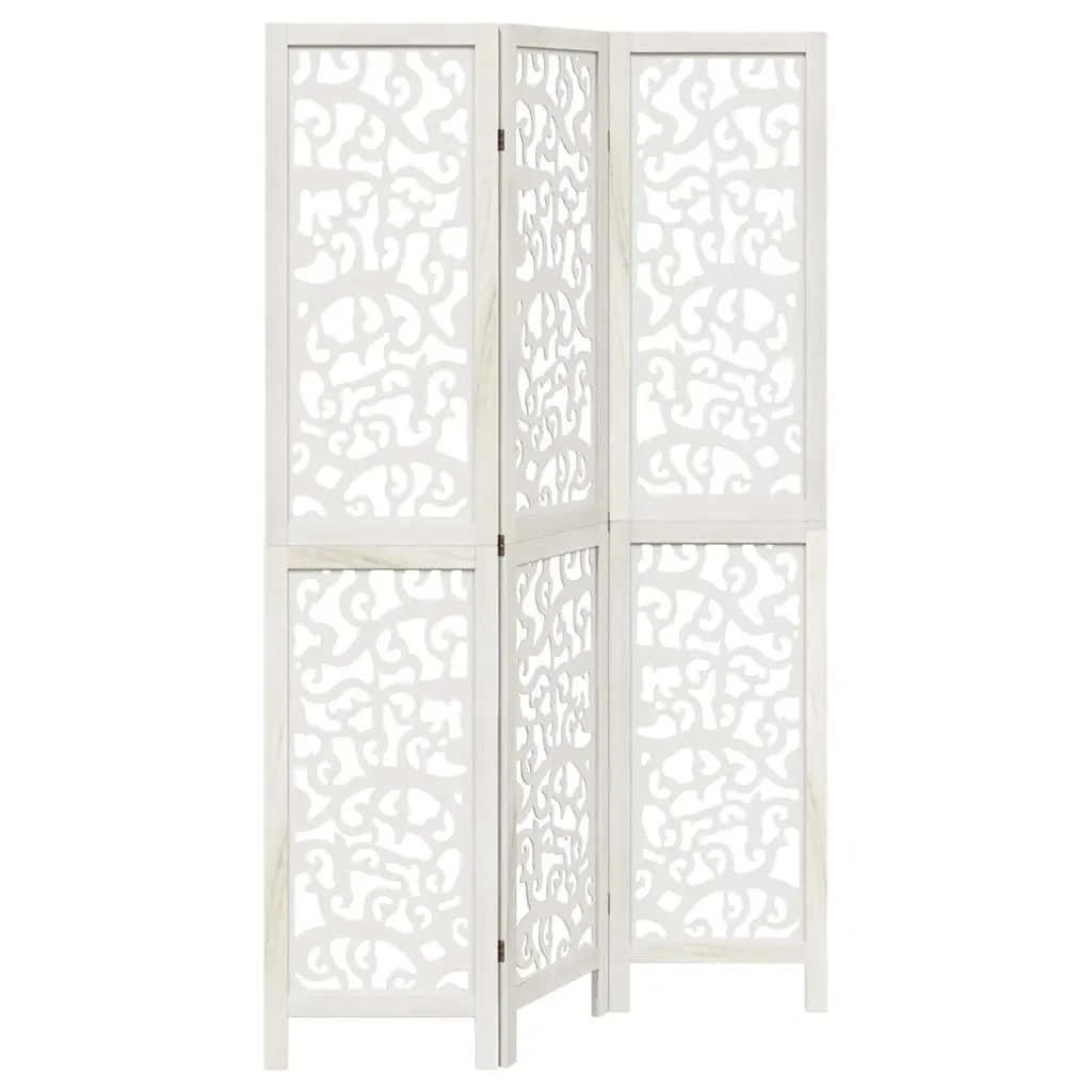Room Divider Folding Privacy Screen 3 Panels White Indoor Decor