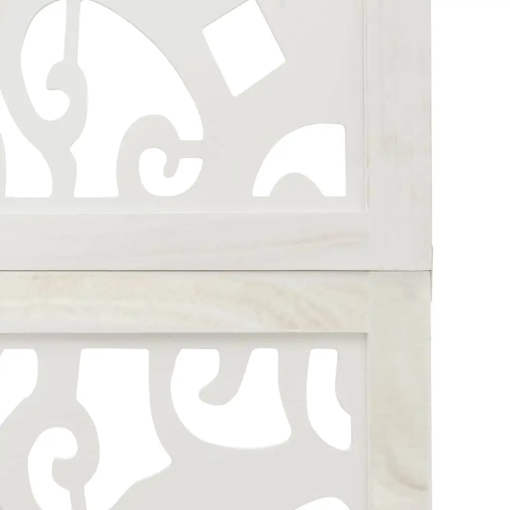 Room Divider Privacy Screen 3 Panels Folding Indoor Decor White