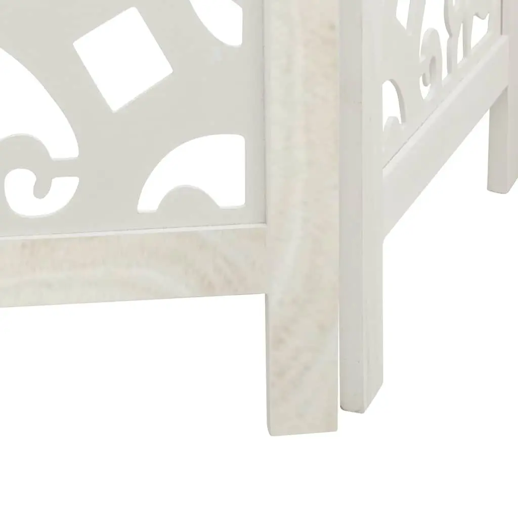 Room Divider Privacy Screen 3 Panels Folding Indoor Decor White