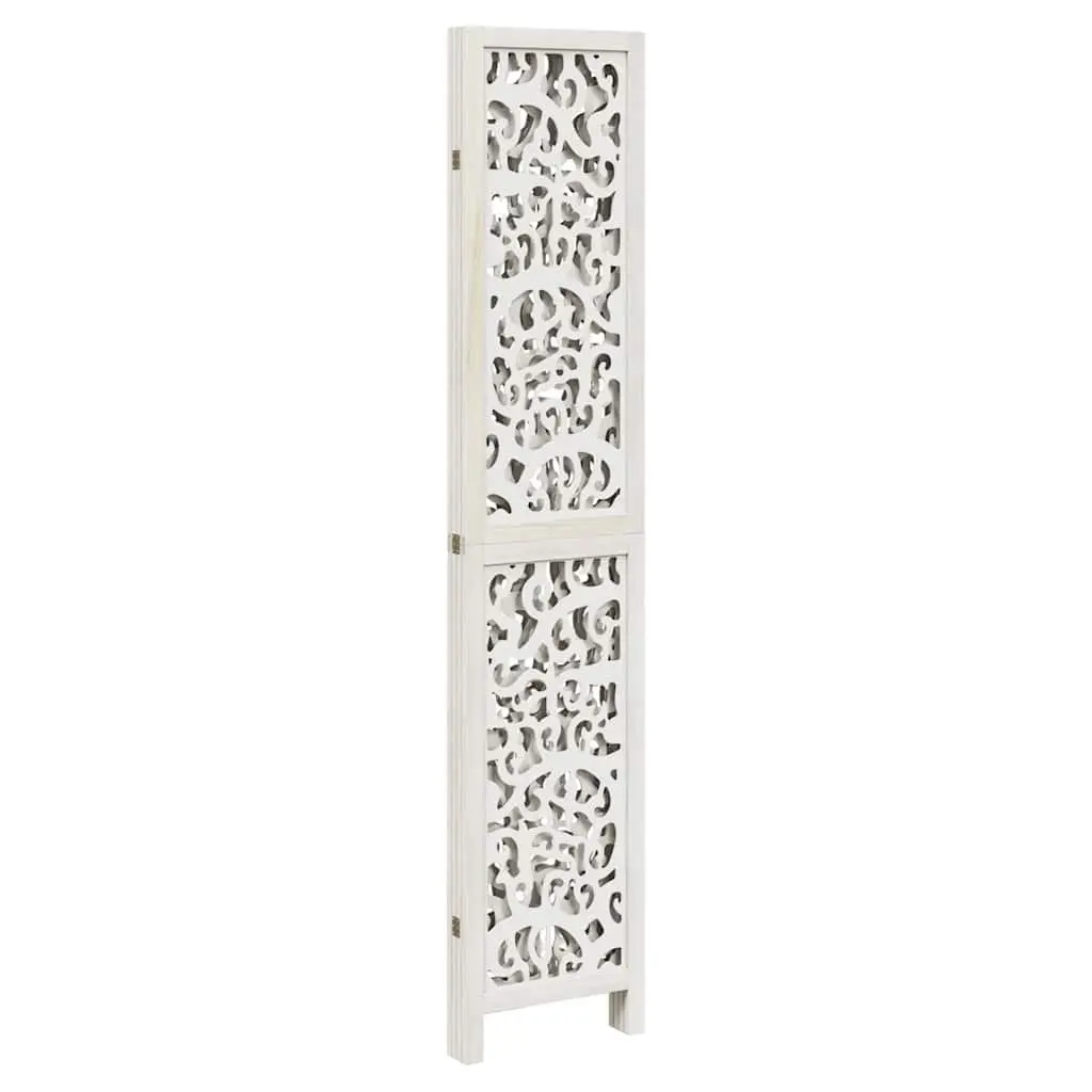 Room Divider Folding Privacy Screen 4 Panels White Indoor Partition