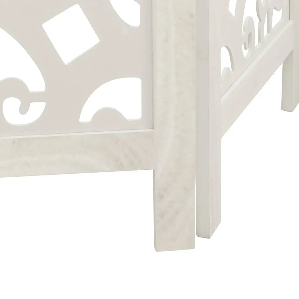 Room Divider Folding Privacy Screen 4 Panels White Indoor Partition