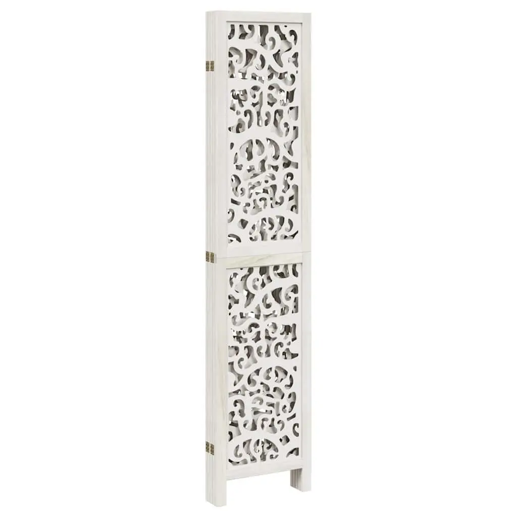 Room Divider 5 Panels White Folding Privacy Screen Partition Indoor