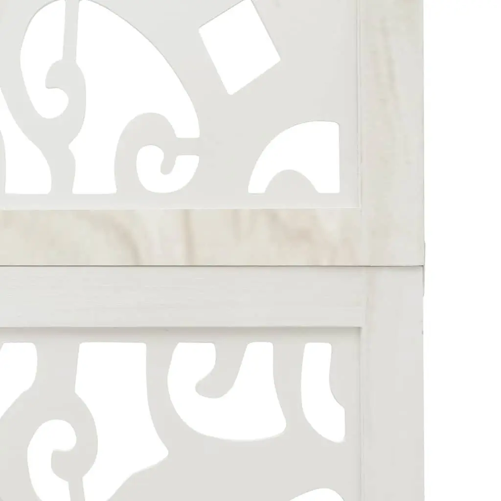 Room Divider 5 Panels White Folding Privacy Screen Partition Indoor