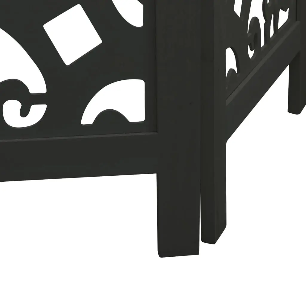 Room Divider Folding Privacy Screen 4 Panels Black Indoor Decor