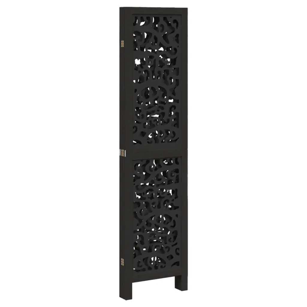 Room Divider Folding Privacy Screen 4 Panels Black Indoor Decor