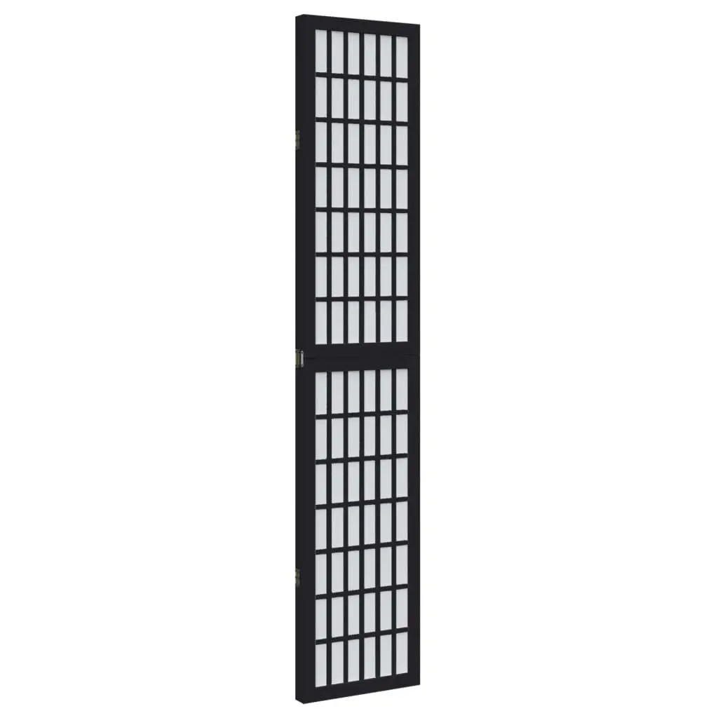 Room Divider 3 Panels Indoor Privacy Screen Folding Black