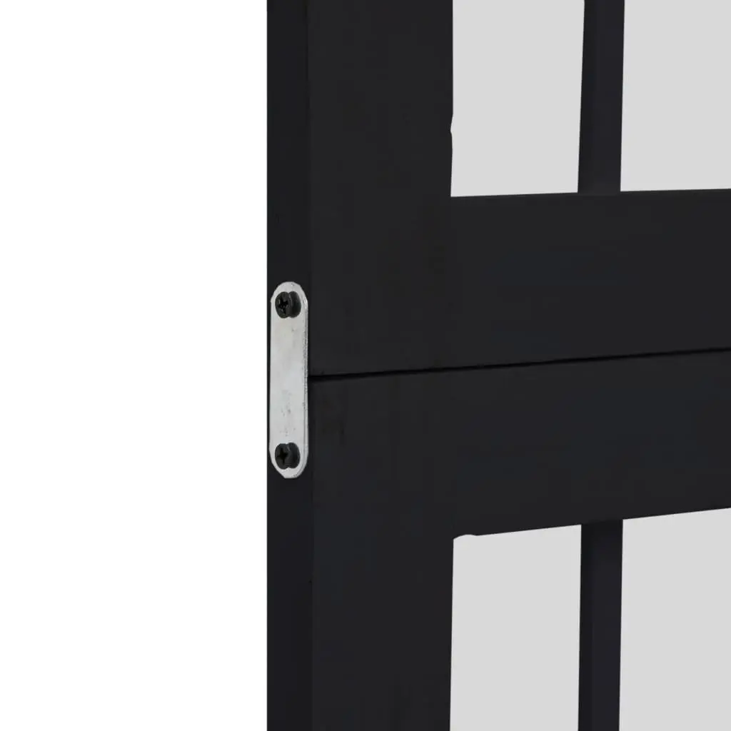 Room Divider Privacy Screen 4 Panels Black Folding Partition Indoor Decorative