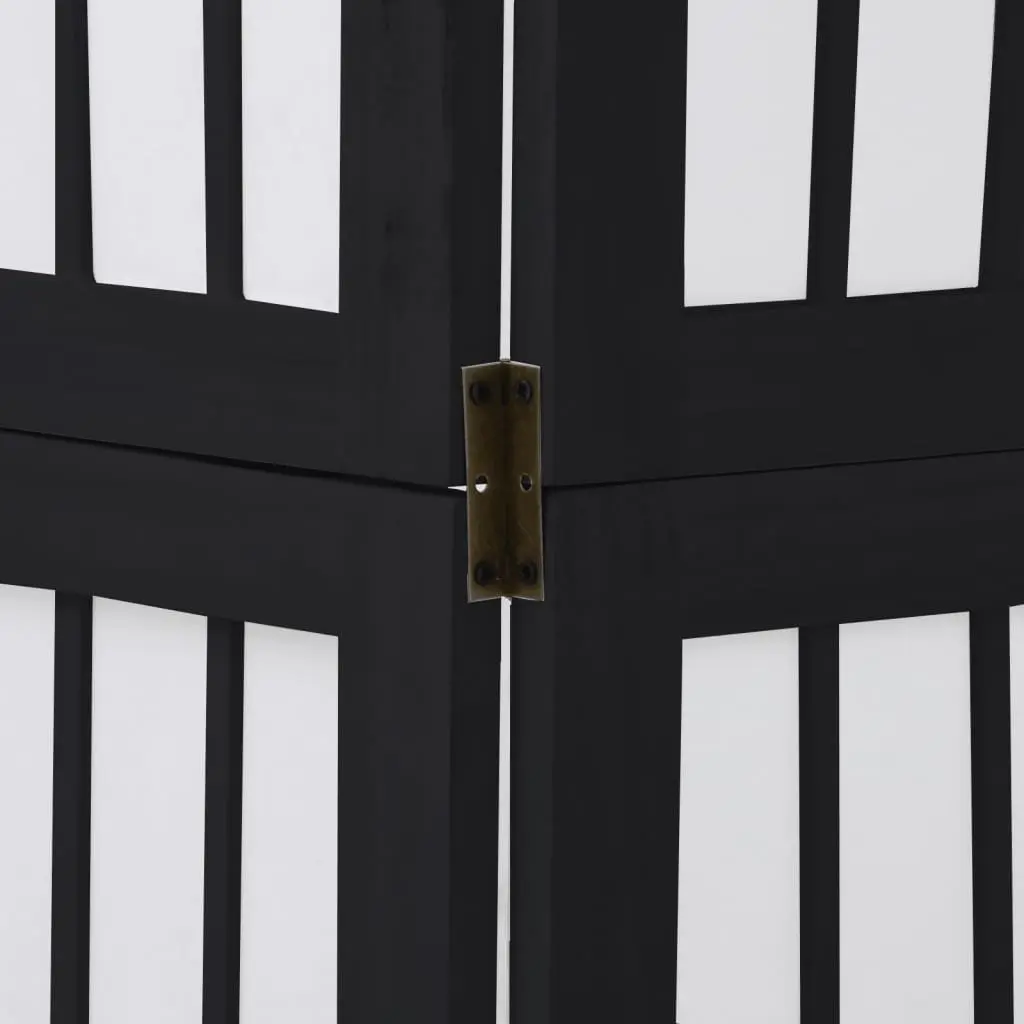Room Divider Privacy Screen 4 Panels Black Folding Partition Indoor Decorative