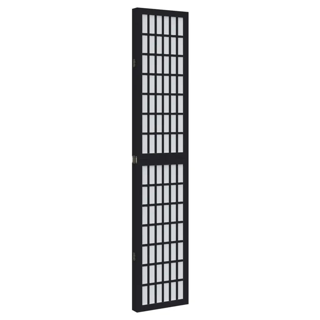 Room Divider Privacy Screen 4 Panels Black Folding Partition Indoor Decorative