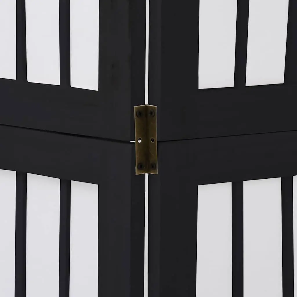Room Divider Privacy Screen 4 Panels Black Folding Indoor Partition
