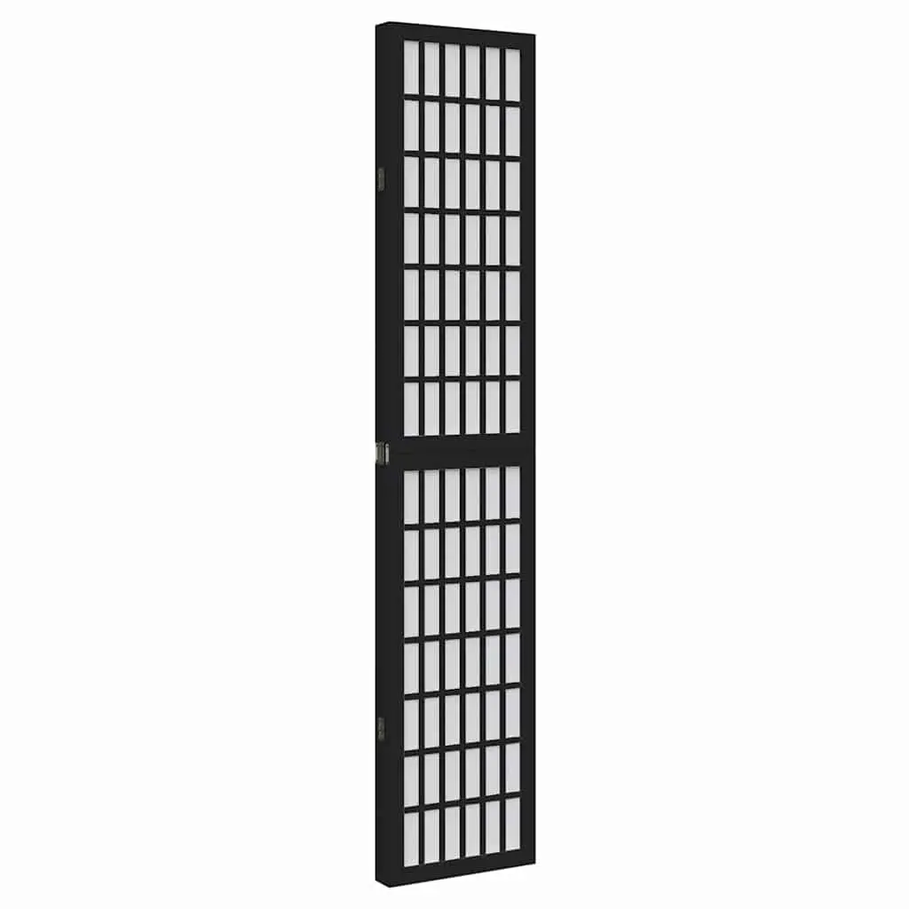 Room Divider Privacy Screen 4 Panels Black Folding Indoor Partition