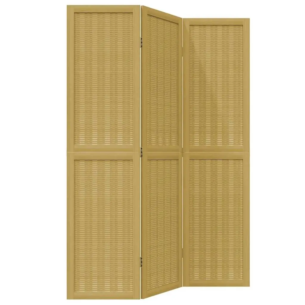 Room Divider Folding Privacy Screen 3 Panels Indoor Brown