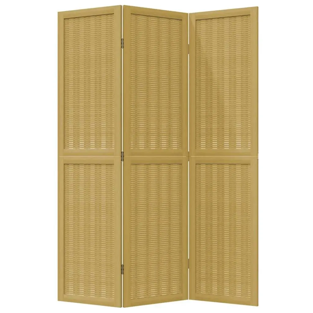 Room Divider Folding Privacy Screen 3 Panels Indoor Brown