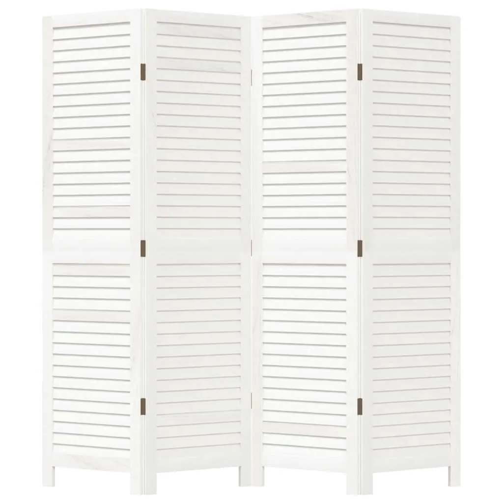Folding Privacy Screen 4 Panel White Indoor Room Divider