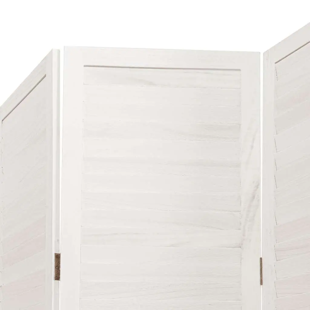 Room Divider 5 Panel Folding Privacy Screen Partition White