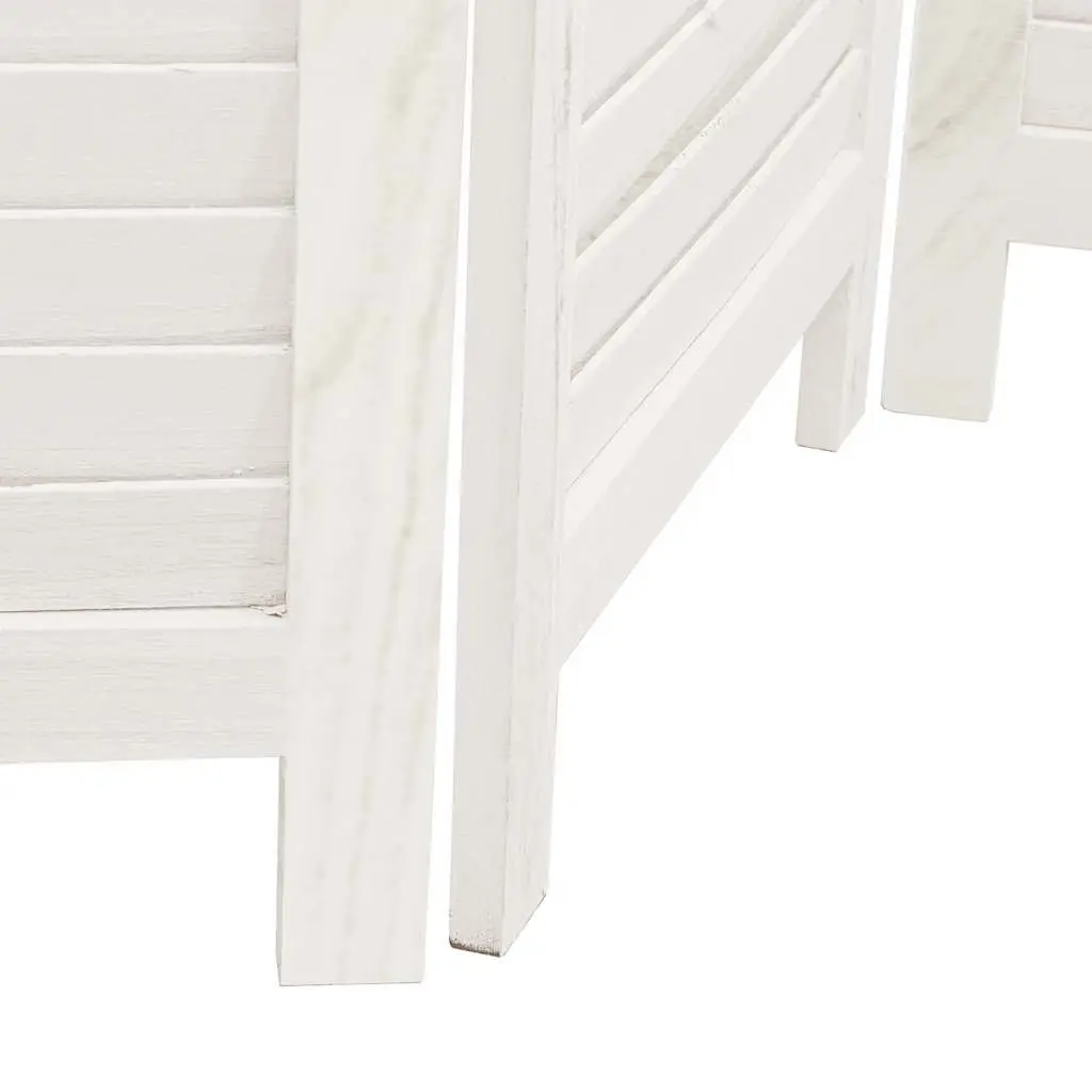 Room Divider 5 Panel Folding Privacy Screen Partition White