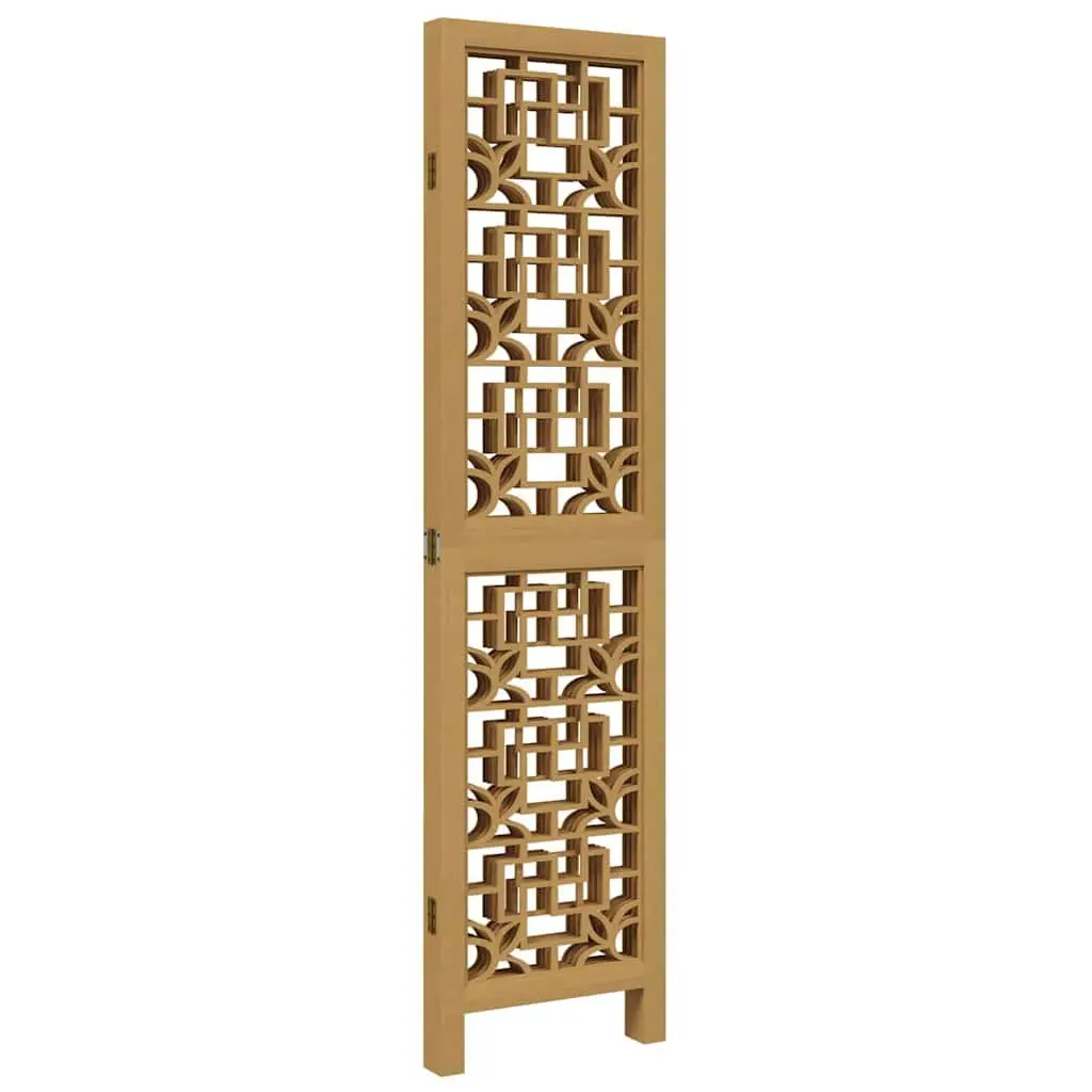 Room Divider Privacy Screen 4 Panels Folding Indoor Brown
