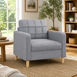 Reliable Grey Armchair for Everyday Comfort