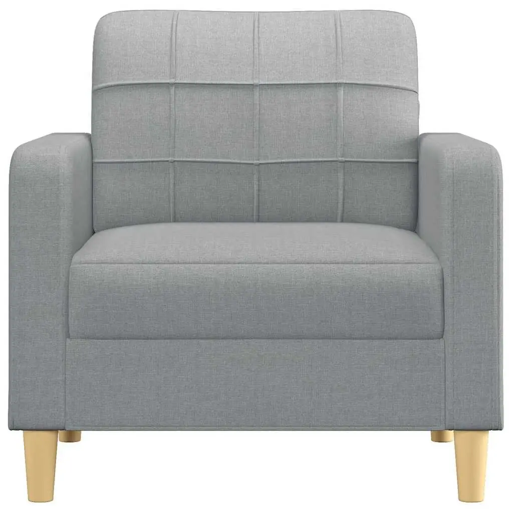 Sofa Chair Grey 60cm Fabric Armchair Living Room Lounge Seat Relaxing Furniture