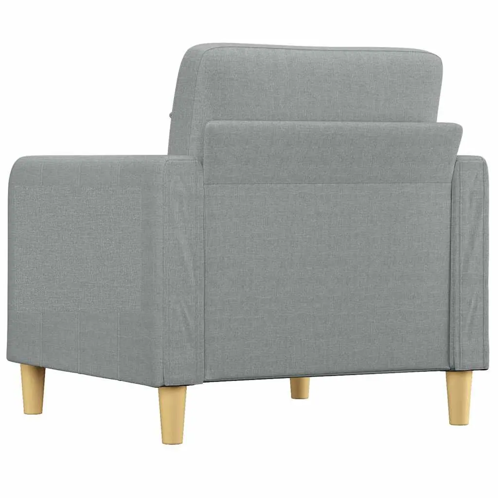 Sofa Chair Grey 60cm Fabric Armchair Living Room Lounge Seat Relaxing Furniture