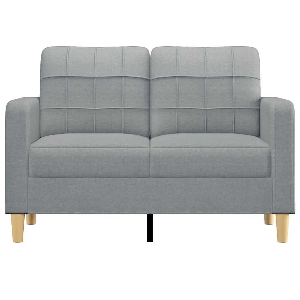 2-Seater Sofa Light Grey Fabric Lounge Couch 120cm