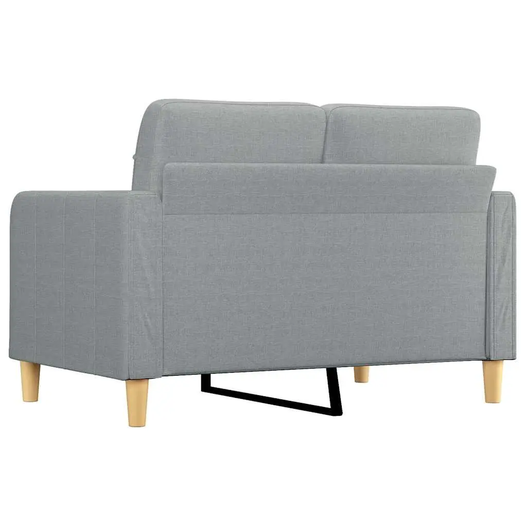 2-Seater Sofa Light Grey Fabric Lounge Couch 120cm