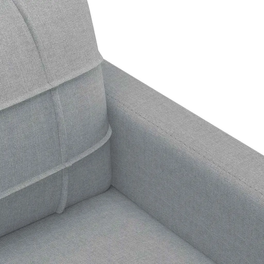 2-Seater Sofa Light Grey Fabric Lounge Couch 120cm