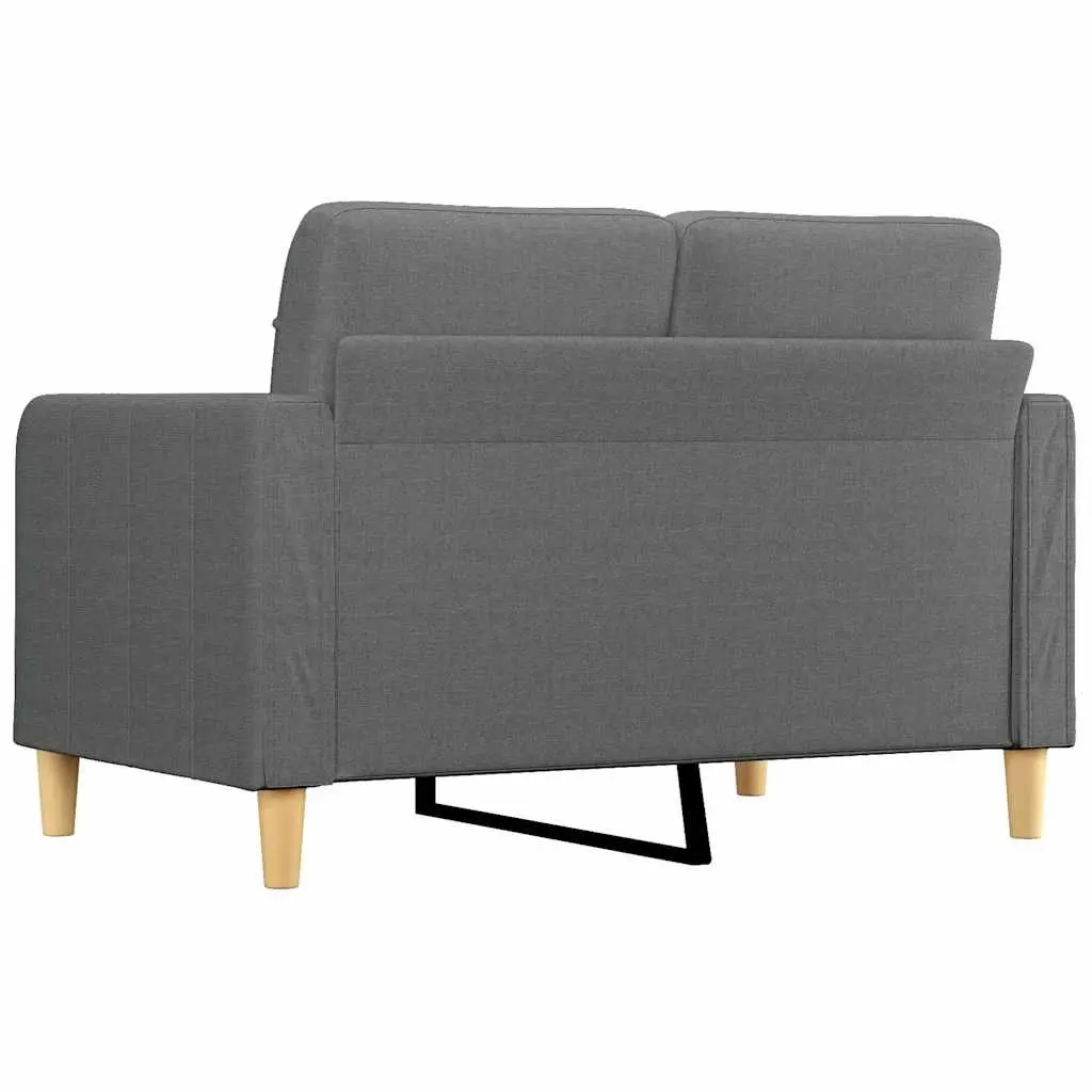 2-Seater Sofa Grey Fabric 120cm Lounge Couch