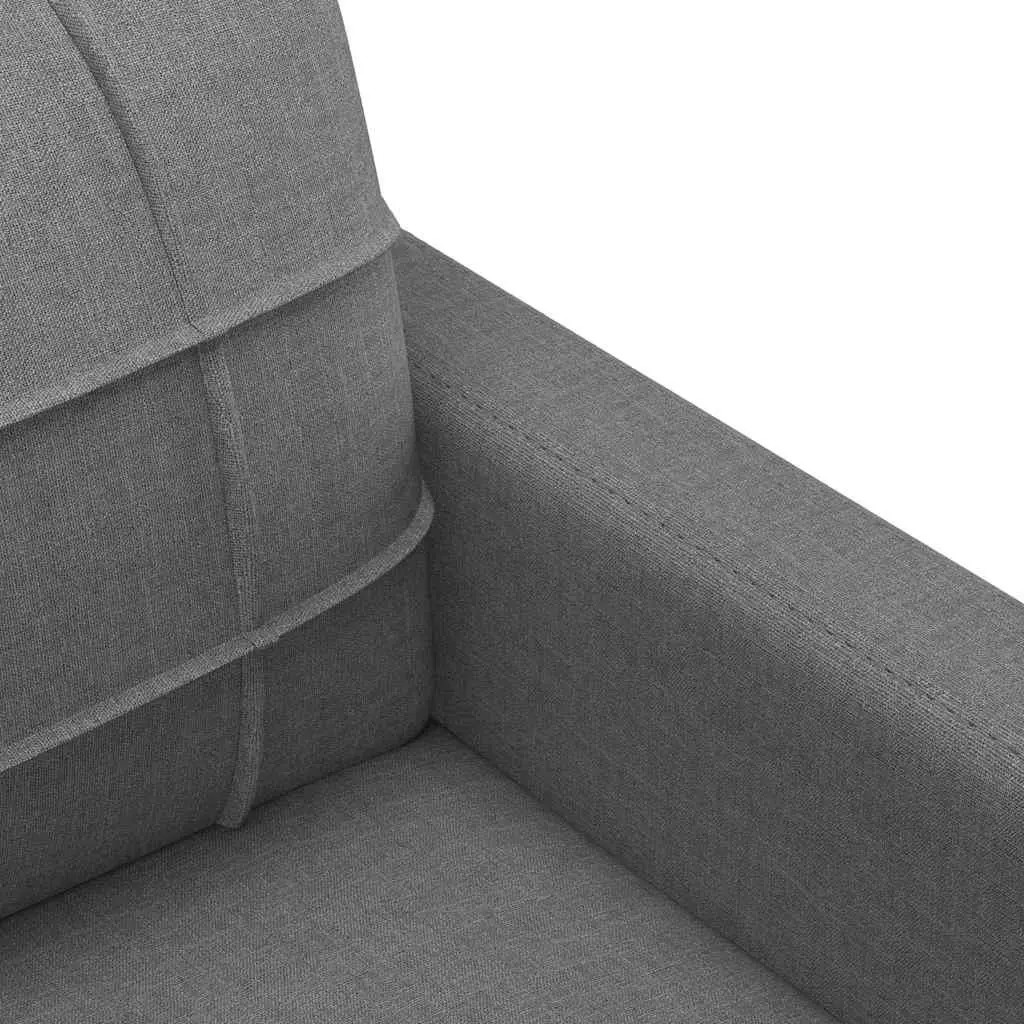 2-Seater Sofa Grey Fabric 120cm Lounge Couch