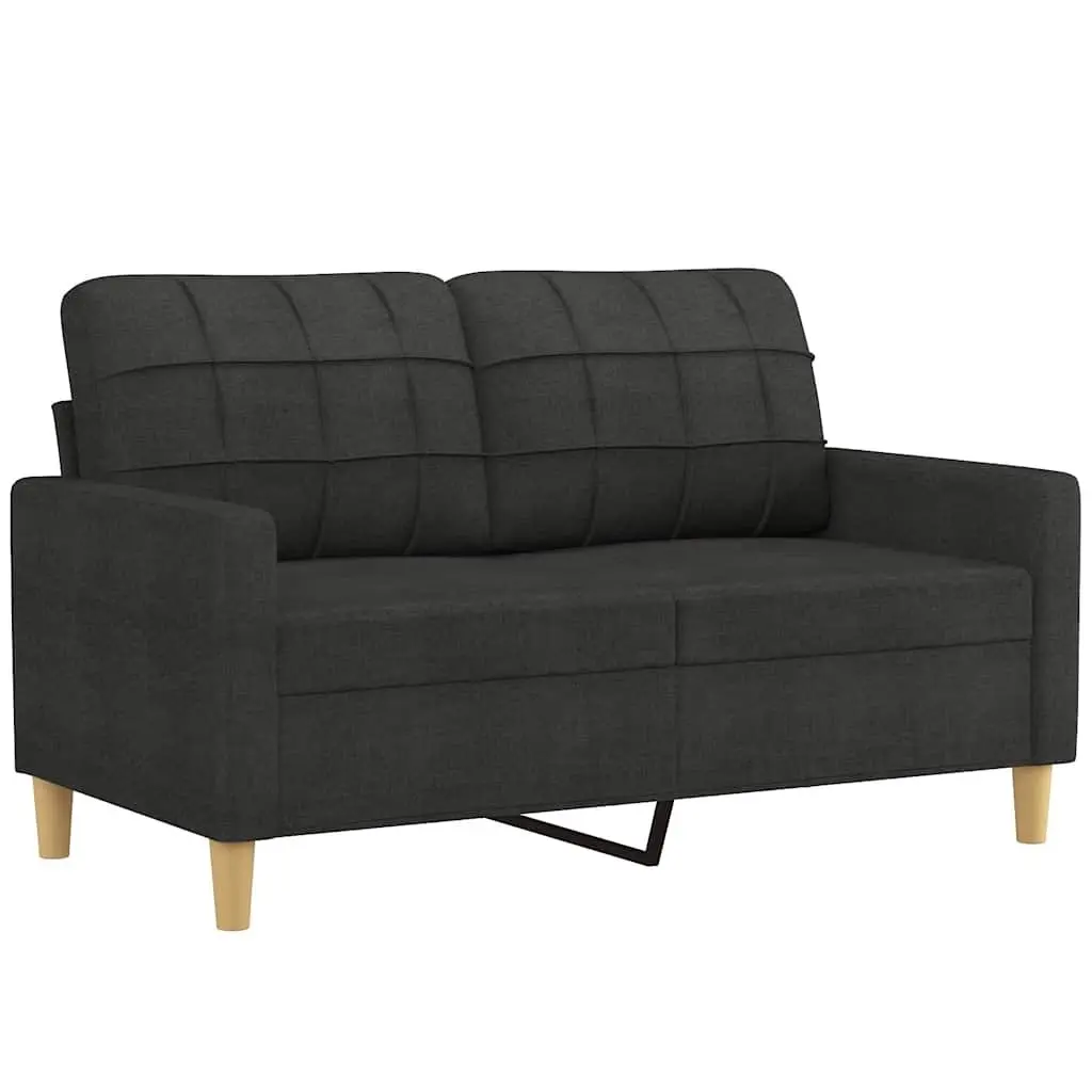 2-Seater Sofa in Black Fabric