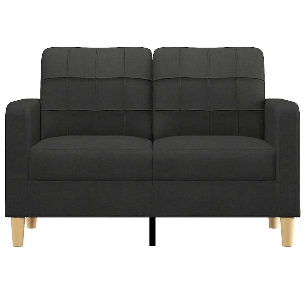 2-Seater Sofa in Black Fabric