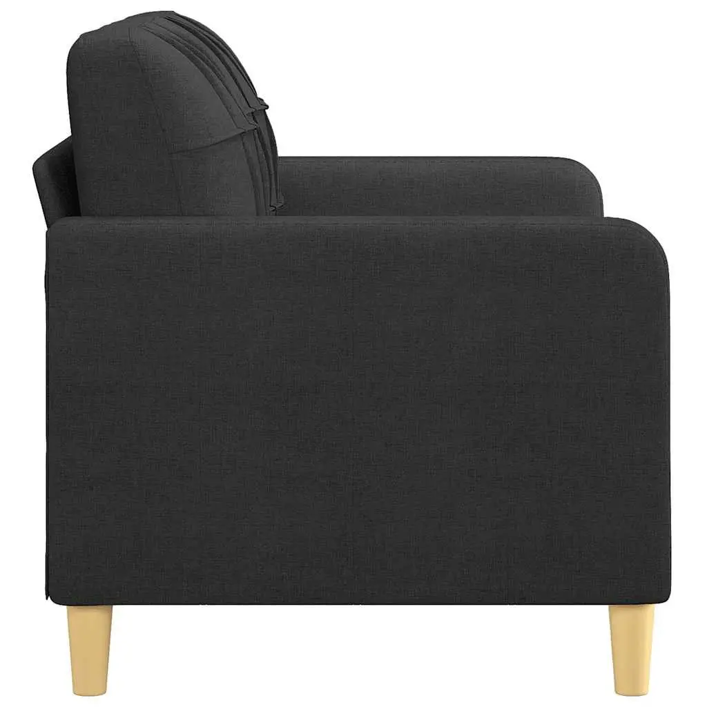 2-Seater Sofa in Black Fabric