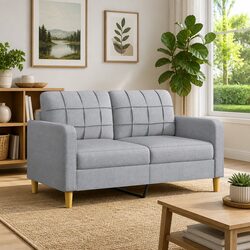 Light Grey 2-Seater Sofa: Practical and Stylish