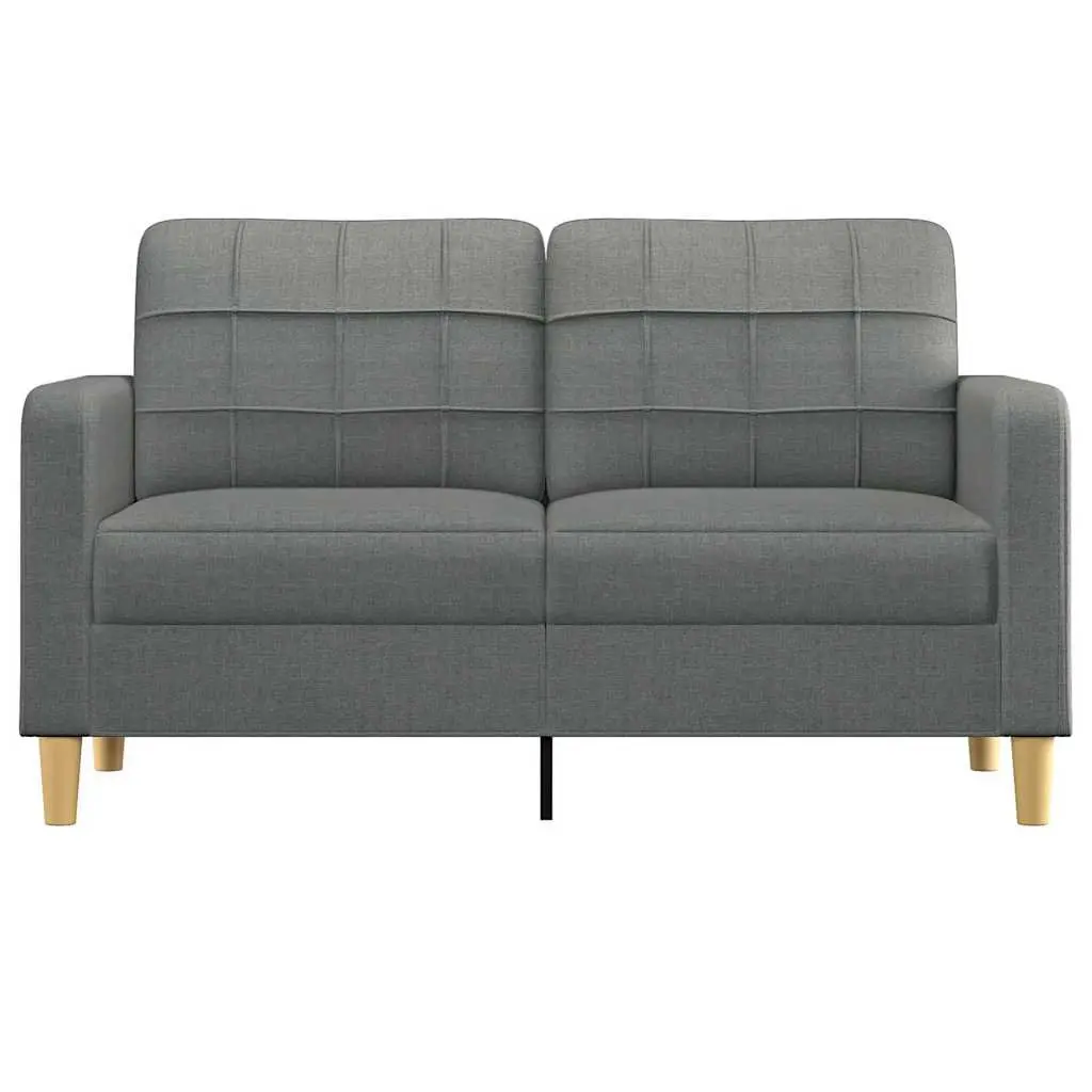 2-Seater Sofa Grey Fabric Lounge Couch Living Room Furniture 140cm Wide